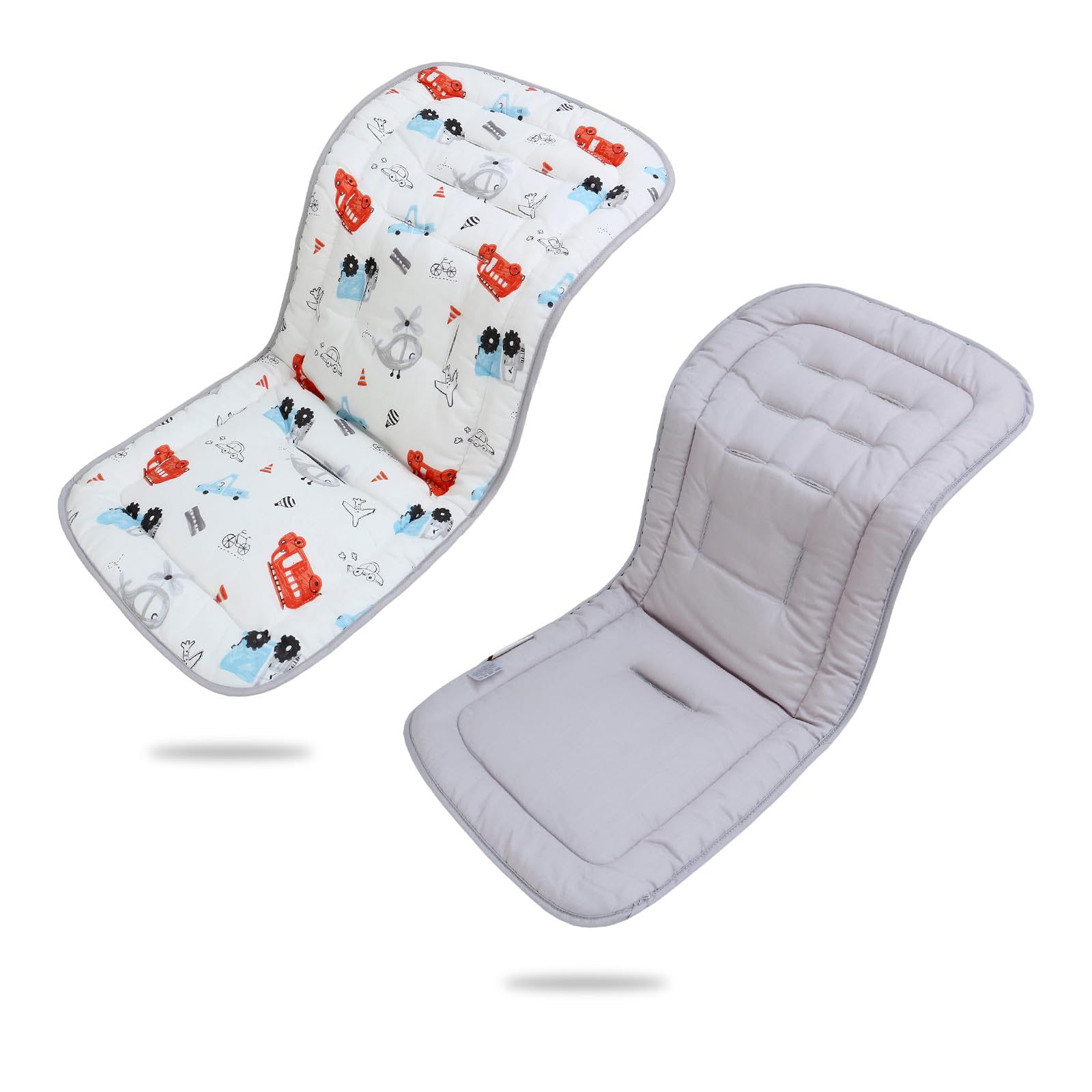 LAT Universal Pram Liner, Baby Pushchair Seat Liners, Cotton Double-Sided Use Baby Stroller Cushion Pad
