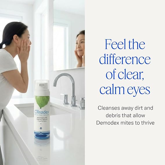 Cliradex Foaming Eyelid Cleanser with 4-Terpineol from Tea Tree Oil, 1.5 oz