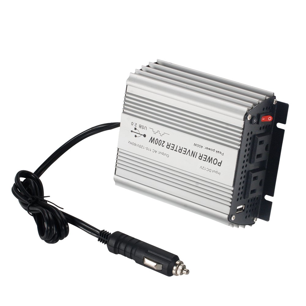 Inverter Per Auto DC 12V A AC 220V 110V 200W Convertore Automatico - Foto 8