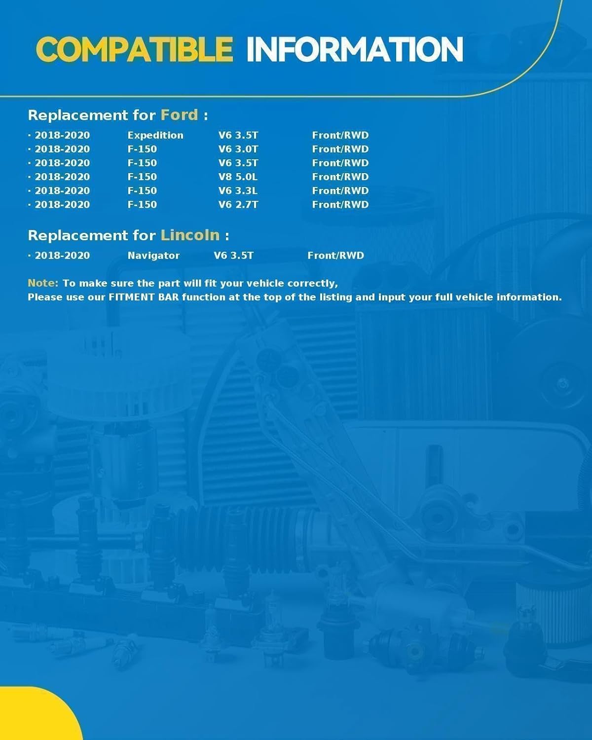 PHILTOP 515176 RWD Front Wheel Bearing Fit for Ford F-150 2018-2020, Ford Expedition 2018-2020, Lincoln Navigator 2018-2020 Wheel Hub Assembly w/ABS 6 Lugs - Image 2