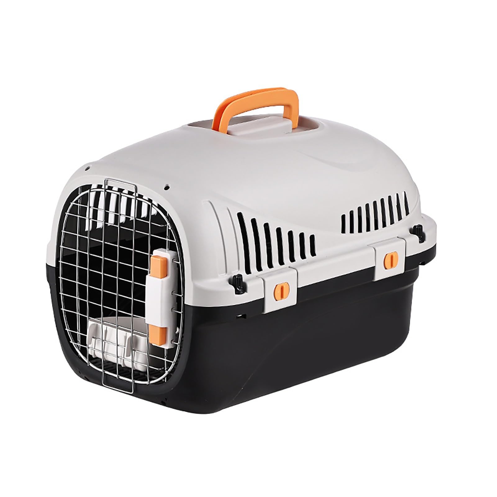 Lightweight Pet Transporter, Hard-Sided Pet Carrier, Dog and Cat Carrying Case, Airline-Compliant Travel Kennel with Durable Construction and Breathable Design (Black,Bas