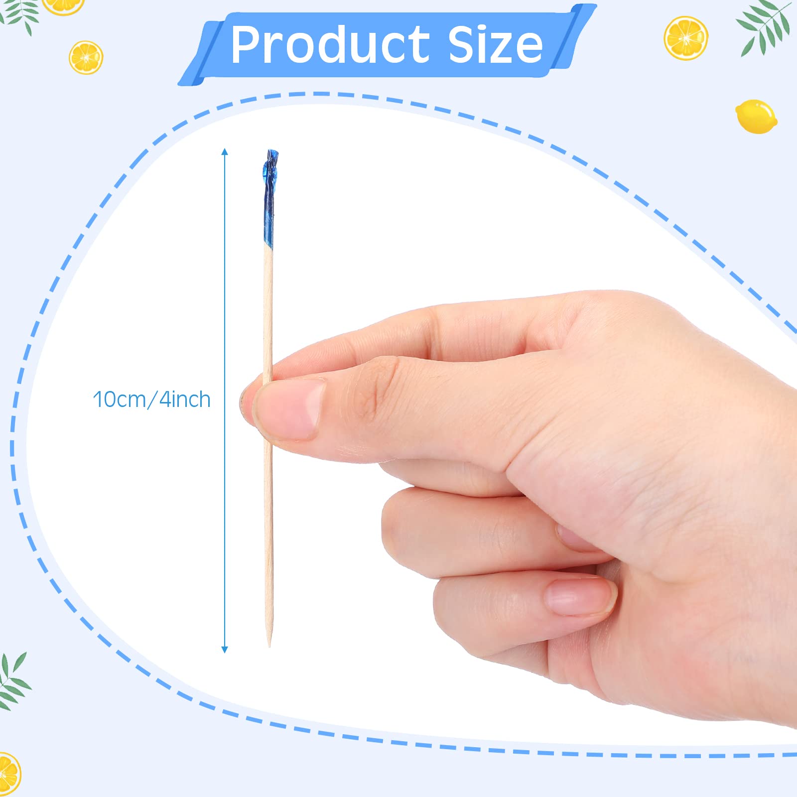 4000 Pcs Cocktail Picks Sticks Frill Toothpicks for Appetizers 4 Inch Food Colorful Tooth Picks Wooden Skewers Colored Swizzle Sticks for Cocktails for Sandwich Drinks Fruit Party Supplies, 4 Colors