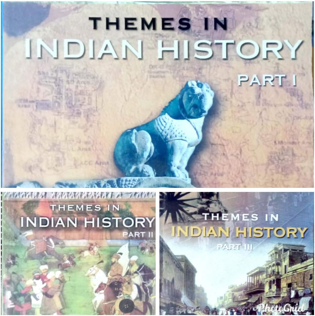 Themes in Indian history part 1, 2 & 3; history NCERT for class 12th ( get 3 piece Book mark FREE)
