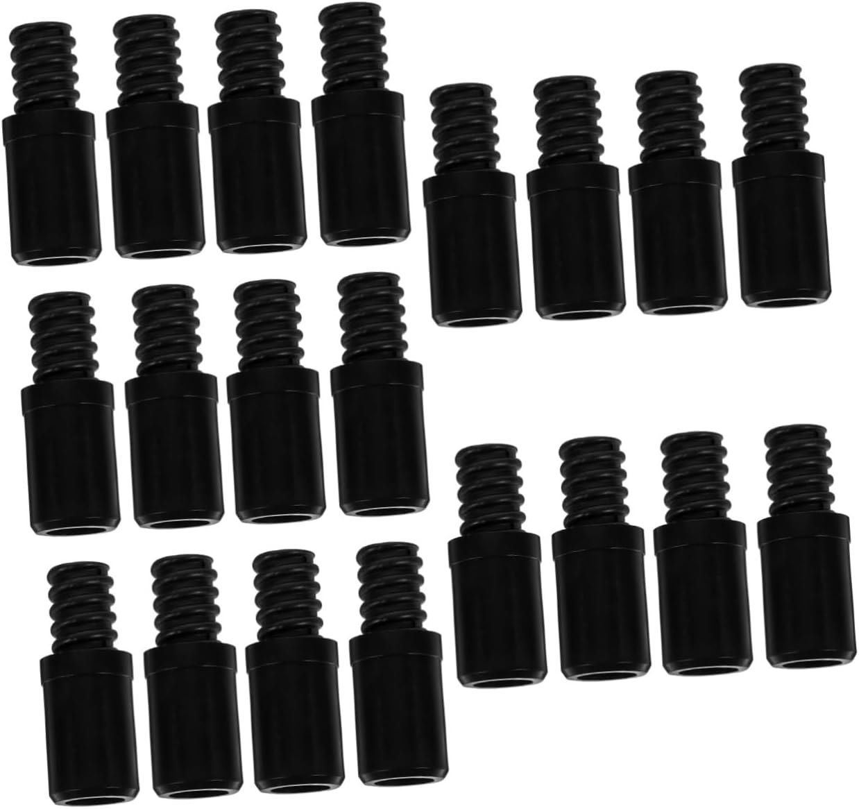 KOMBIUDA 20pcs Plastic Threaded Handle Adapter Tips for Broom and Mop Extension Poles Threaded Ends for Household Cleaning Tools Easy to Replace and Use