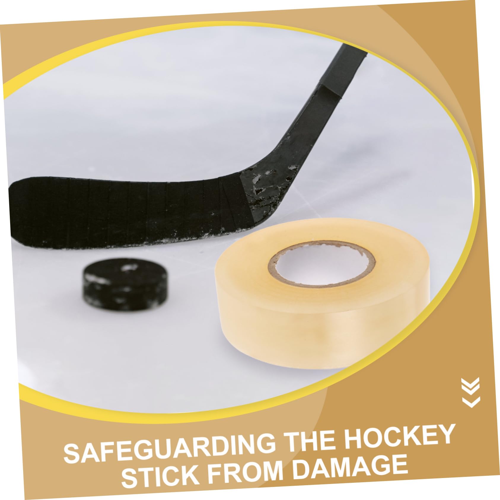 BESPORTBLE 4 Rouleaux De Bandage De Hockey Rondelles De Hockey Bande De Hockey Résistante À l'usure Bande De Crosse Accessoires De Protection De Hockey sur Glace Club PVC