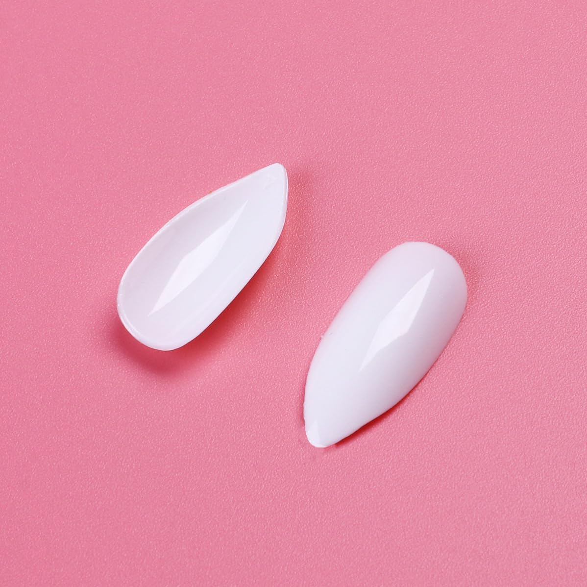 600pcs White ABS Sharp Ending Full Cover Nail Tips for Salon DIY