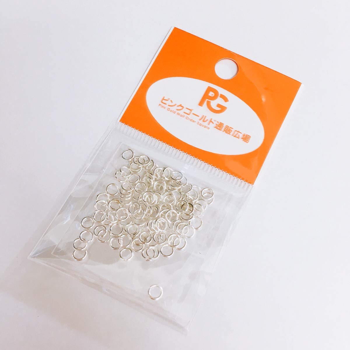 丸カン ホワイトシルバー 4mm 100個 ハンドメイド 手芸 パーツ