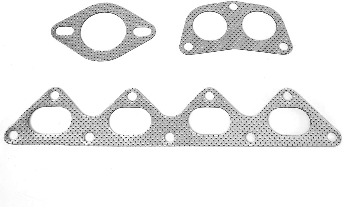 DNA Motoring GKTSET-ME89NT Aluminum Exhaust Manifold Header Gasket Set Replacement
