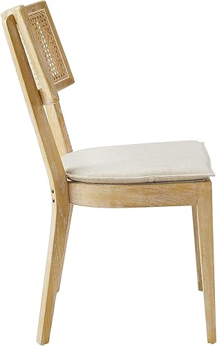 Miniatura 5 de Modway EEI-6080-GRY-BEI Caledonia - Juego de 2 sillas de comedor tapizadas de madera, color gris y beige