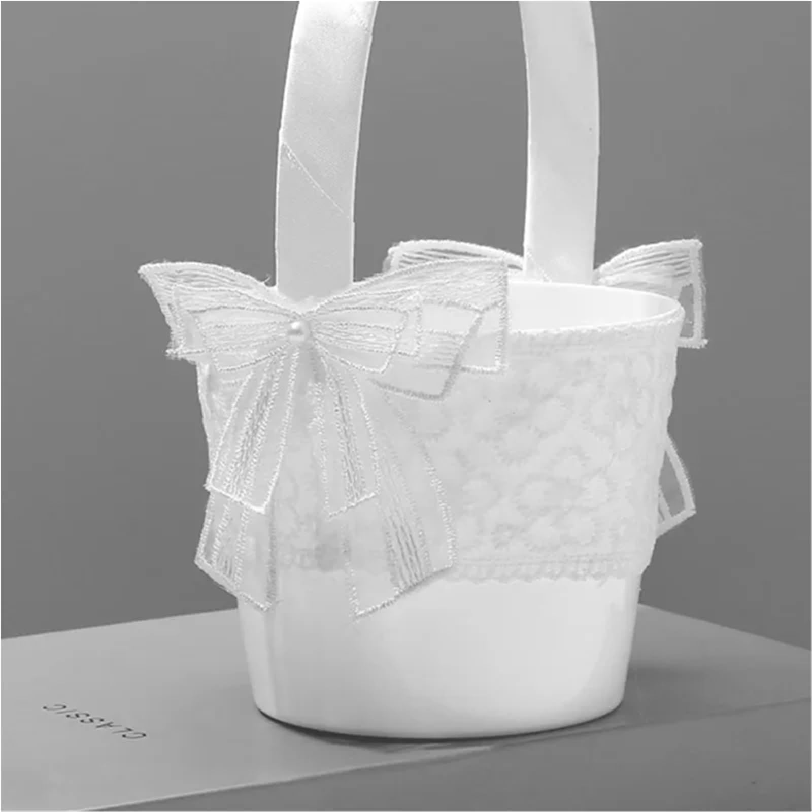 Hochzeit Blumenkorb Romantischer praktischer Hochzeits-Blumenkorb, Hochzeits-Braut-Hand-Blumenkorb, Hochzeitszubehör FüR Hochzeit