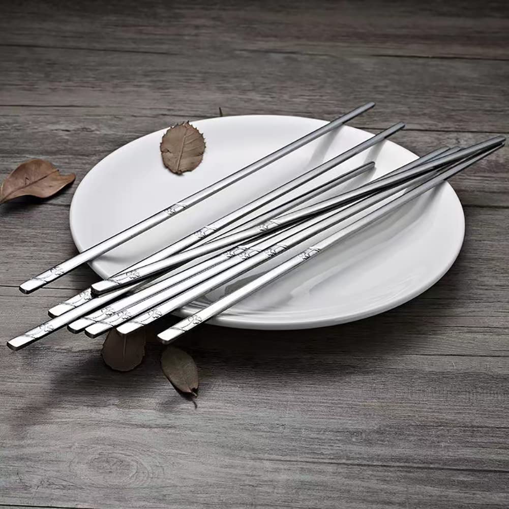YAPULLYA Korean Metal Chopsticks and Spoons Set, Reusable