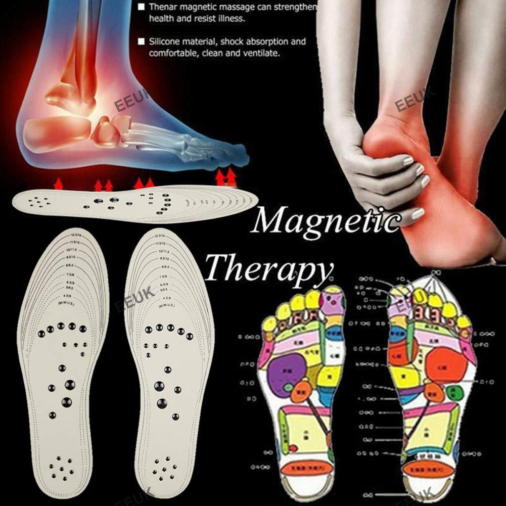 Plantillas magnéticas para fascitis plantar, plantillas adelgazantes de acupresión, masajeador de pies transpirable, terapia magnética, plantilla de masaje para pérdida de peso, mejora la sangre