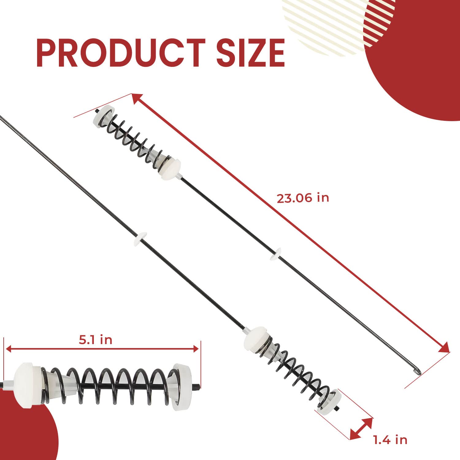 Washing Machine Suspension Rods Kit For W10780048 - Foto 9