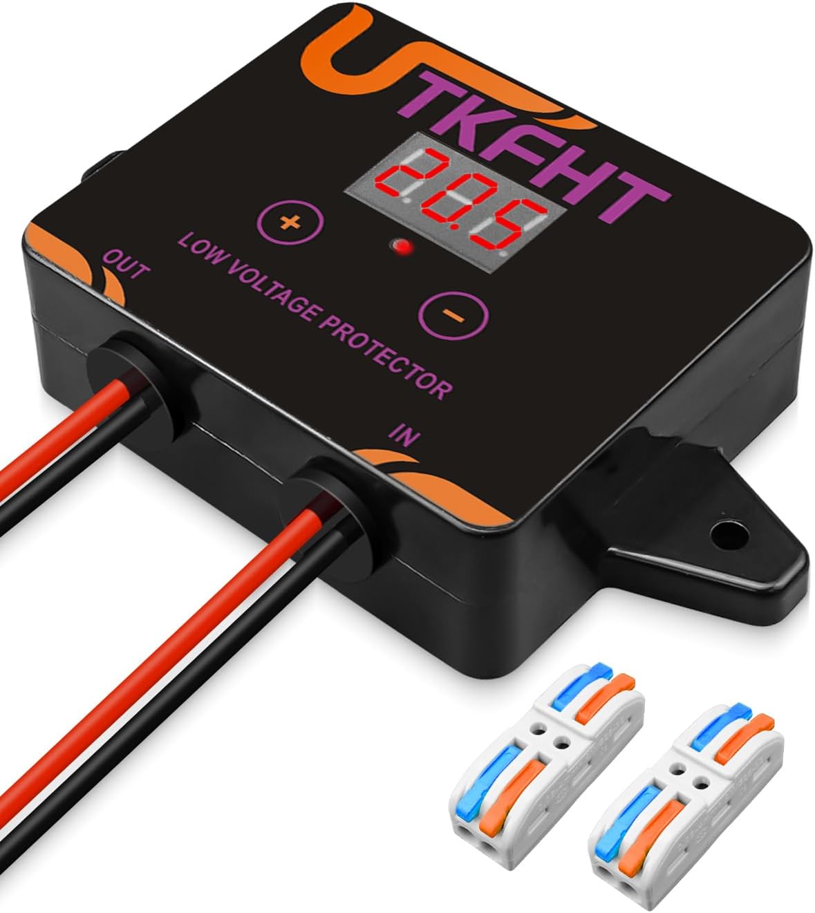 Upgrade DC12-36V Low Voltage Protector, Digital Disconnect Switch, Current Cutoff Module for Lead-Acid, Lithium-Ion Batteries and Power Wheel Adapter