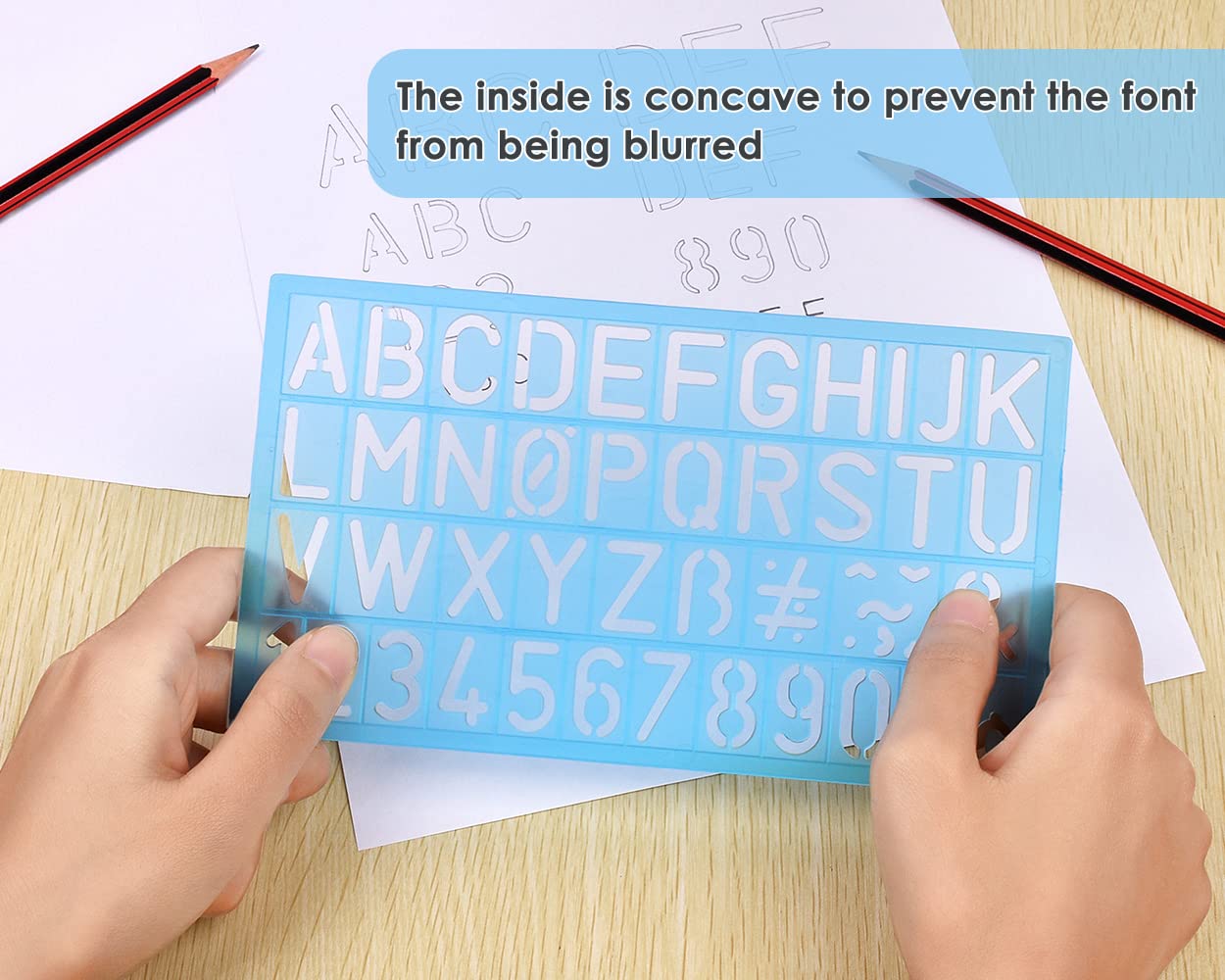 24 PZ MODELLI da colorare per stencil alfabeto inglese manuale pittura