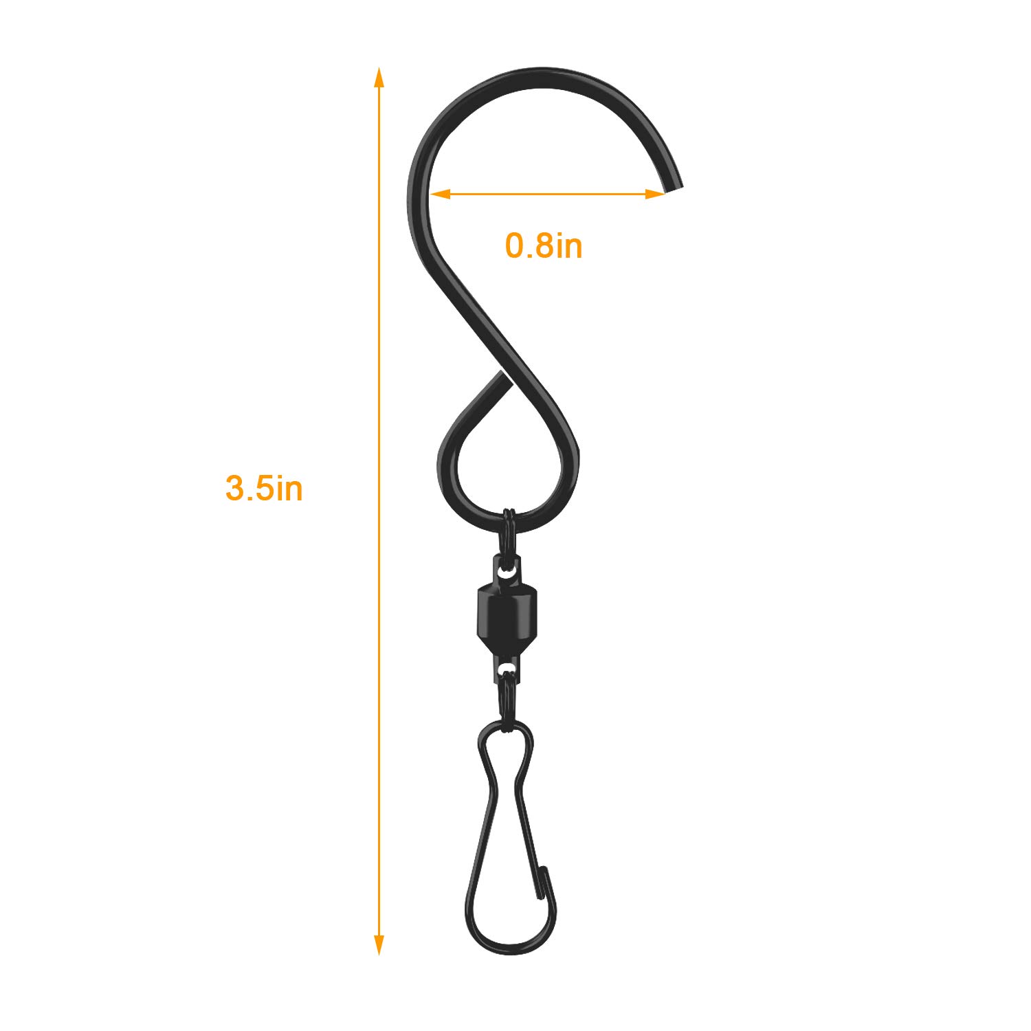 Lanyard Clip Swivel Hooks Clips For Hanging Wind Spinners Crystal Twisters Smooth Spinning Swivel Clips Hanging Hooks Wind Chime Mobile Spinner Rotating Display S Hoo Sun Catcher 12 thumbnail image