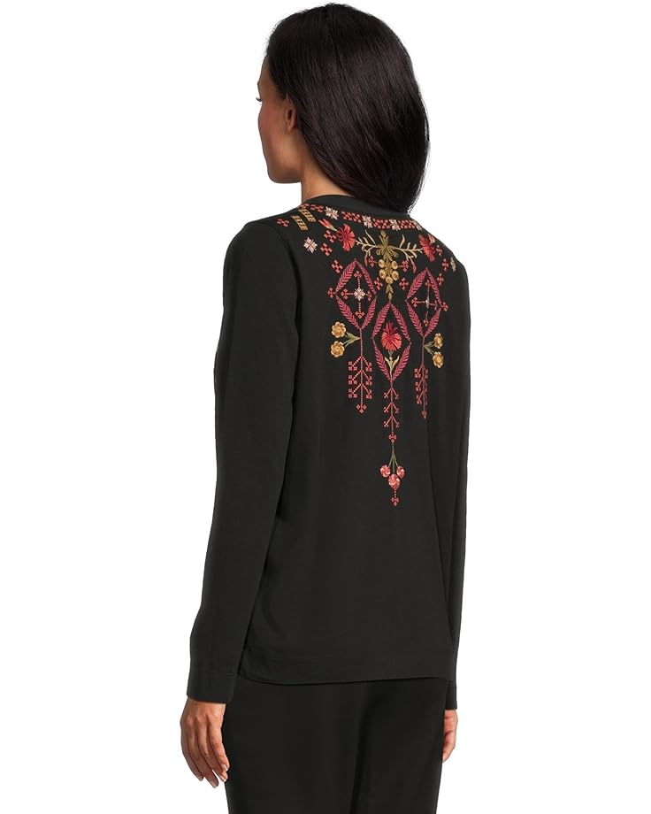 Johnny Was Mixed Media Henley T-shirt - #3 of 5