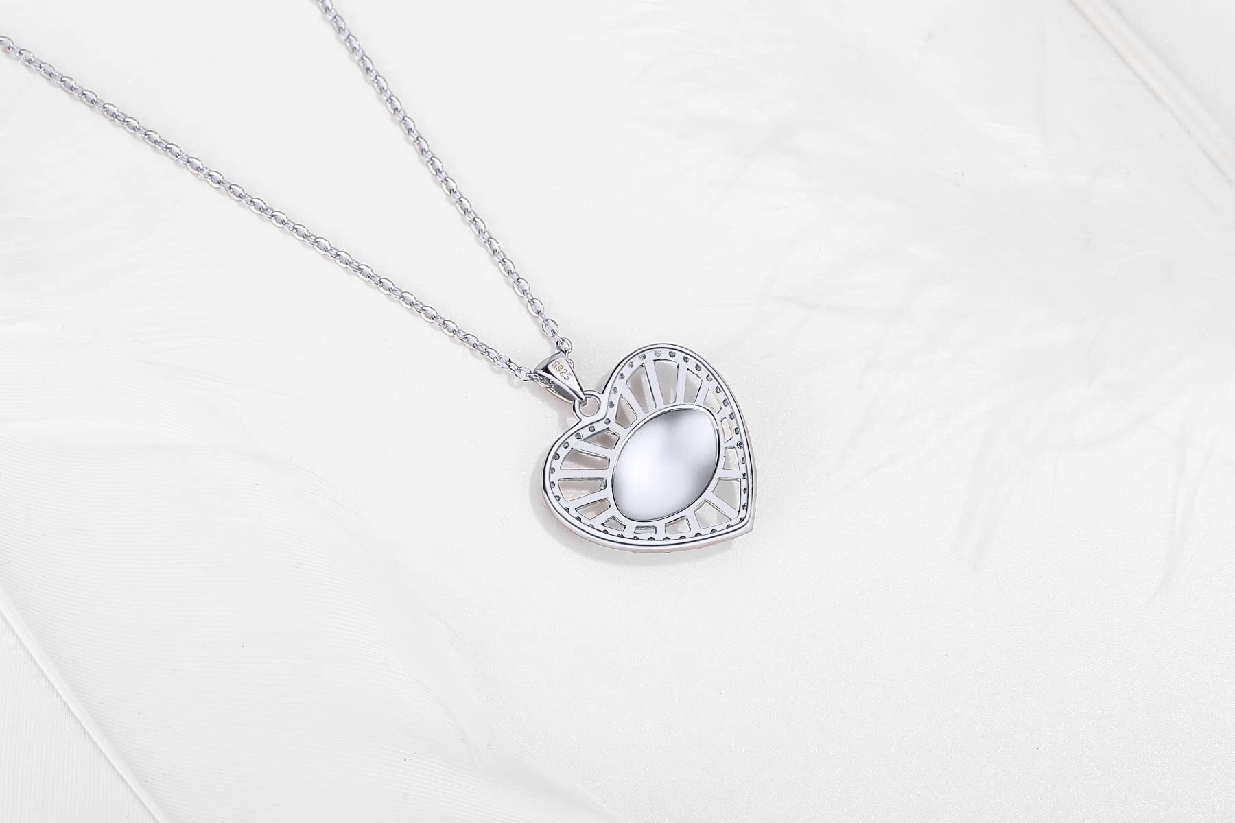Joyería para Mujer, Collar con Colgante de Ojo de corazón de la Suerte de Cristal de Plata de Ley 925 Turco Malvado, Gargantilla, joyería con dijes para Mujer, Chica Adolescente