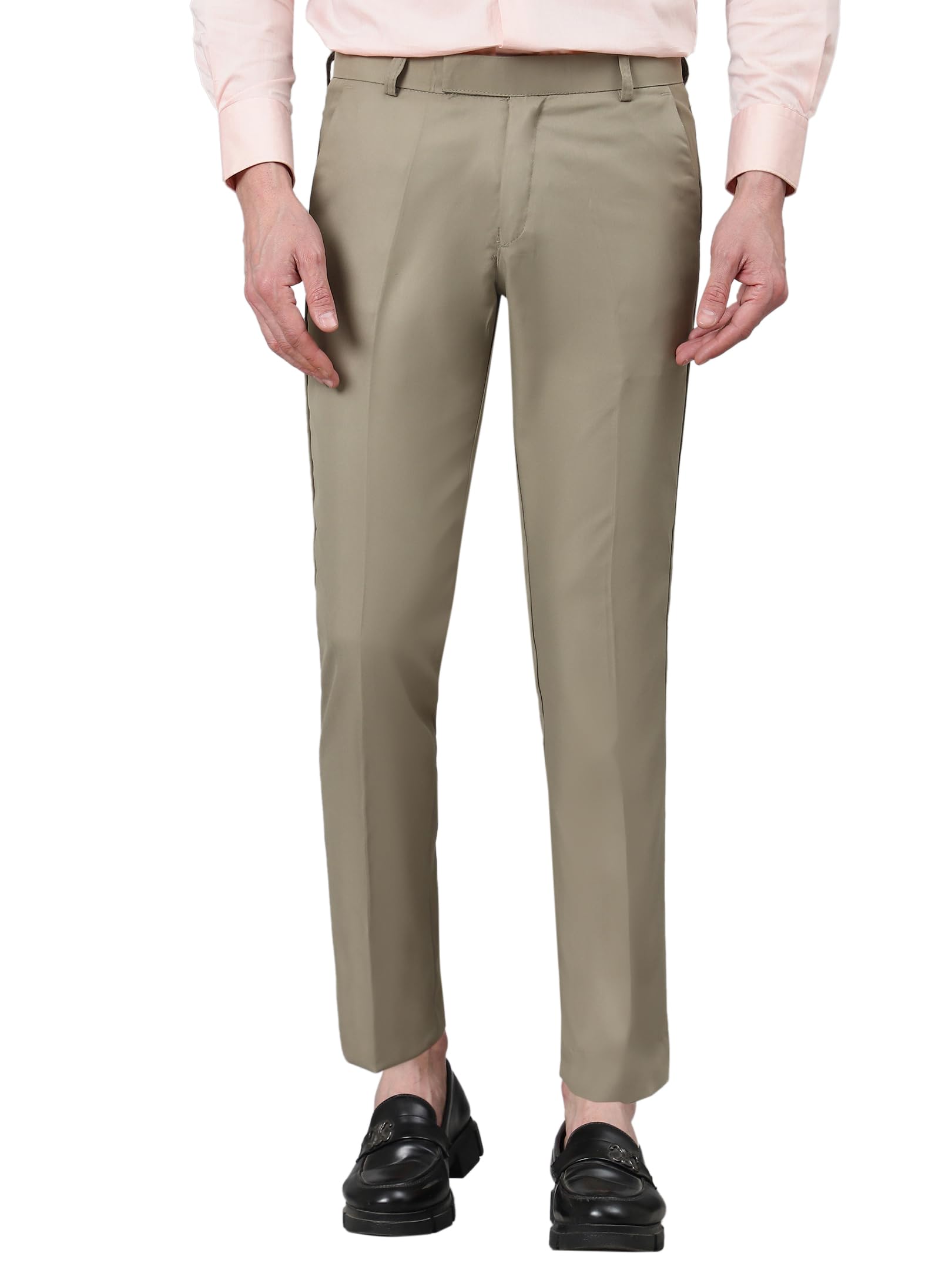 avanova Men's Solid Ankle Length Flat Front Straight Slim Fit Casual Skinny Stretch Chinos Dress Business Pant with Pocket Suit Pants Clothing Office Formal Wear Work Trousers (M Pant 164)-picture-30