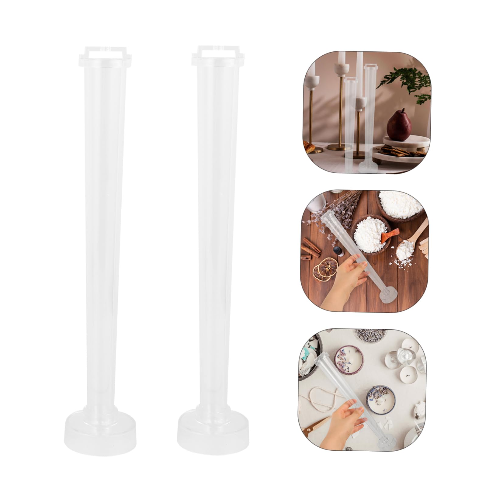 SHINEOFI 4piezas Molde De Vela Cónica Transparente Para Moldes Reutilizables Para Fabricación De Velas Artesanales