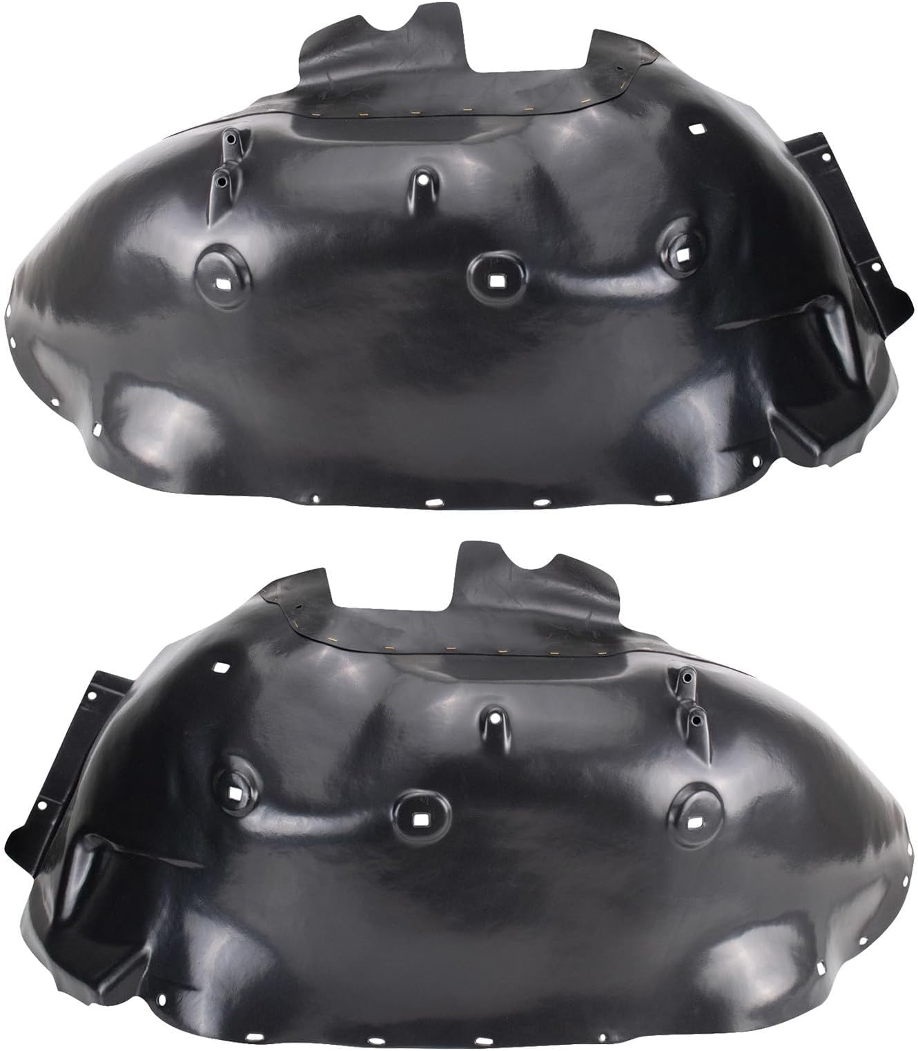 TRQ Front Driver and Passenger Side Inner Fender Liner Set Compatible with 2011-2014 Chevrolet Silverado 2500 HD