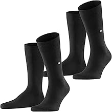 Burlington homme Everyday 2-Pack chaussettes respirantes coton renforcées résistantes douces sur la peau unies classiques élégantes pour vie quotidienne et travail multipack lot de 2 paires