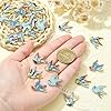 Stiesy Lot de 25 breloques en forme d'oiseau en émail - 5 styles - Breloques colorées imprimées - Breloques en forme d'animal mignon pour la fabrication de bijoux #5