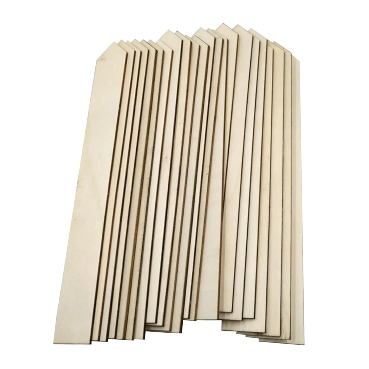 Kisangel Étiquettes De Jardin En Bois Solide 24x3 Cm Pour Potager Et Plantes, Lot De 100 Pièces, Longues Bandes Résistantes Pour Marquage Extérieur
