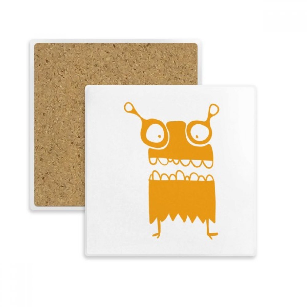 Éviter les taches de verre avec le Coaster Alien : support carré jaune absorbant