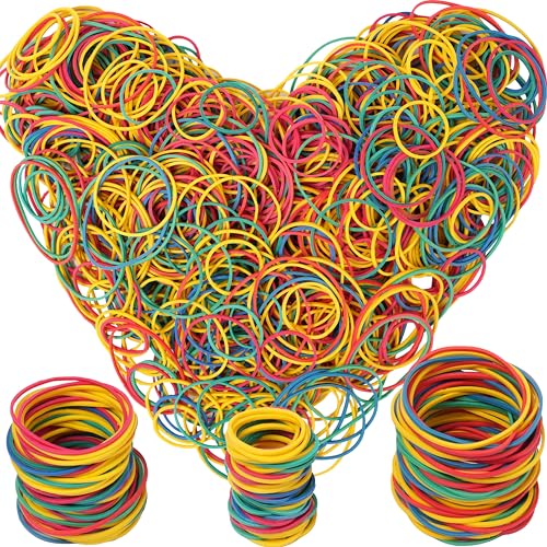 HSNOHSN Rubber Bands assorted size multicolor 0.5lb rubber bands for office supplies School Home size#10 size#16 size19