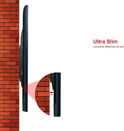 Miniatura 2 de Soporte de pared para TV, ultra delgado, articulado, resistente, soporte fijo de bajo perfil para televisores de plasma de pantalla plana LED OLED