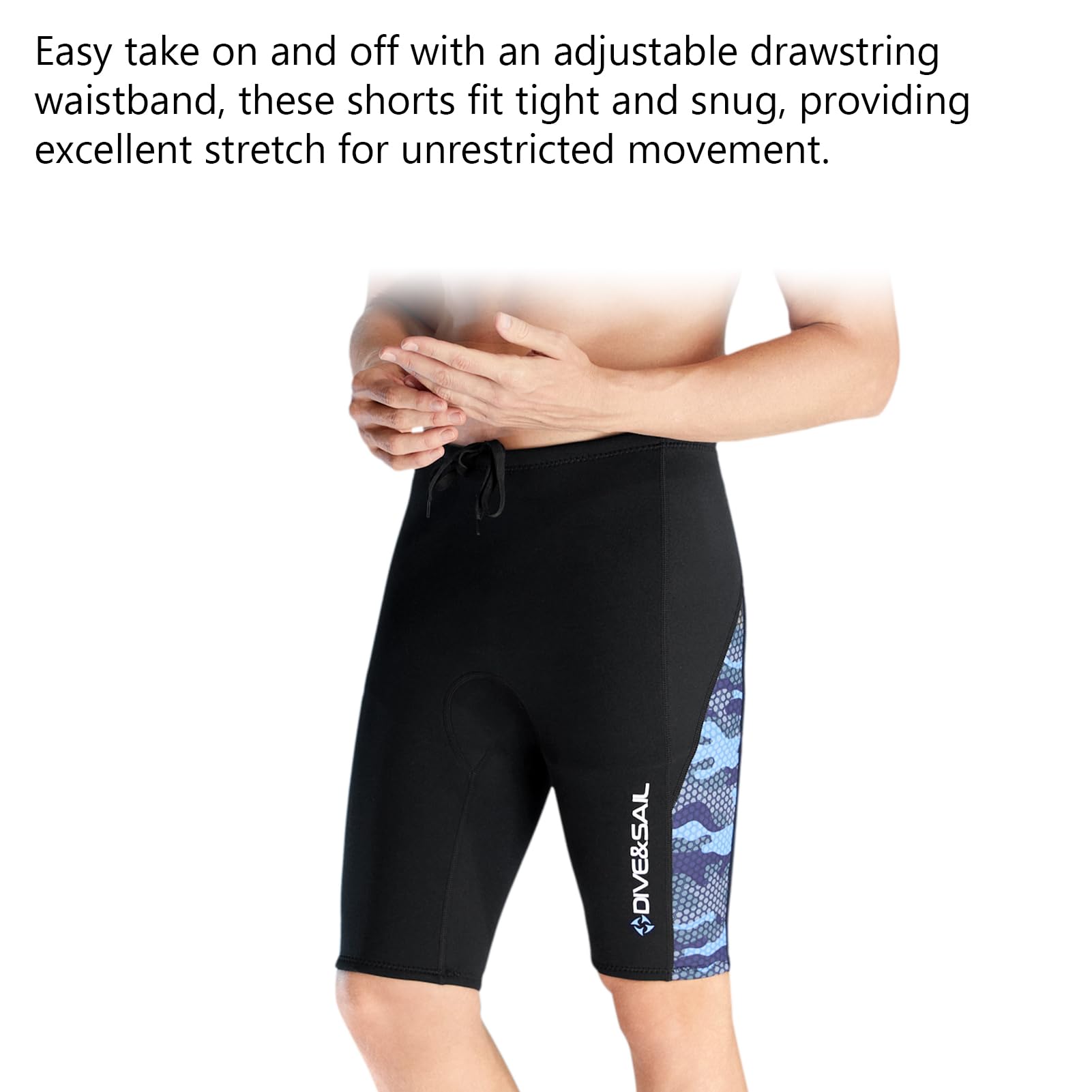 Short de plongée en néoprène pour homme, 2 mm d'épaisseur, pour la plongée, le surf, les sports nautiques, avec tuba et kayak