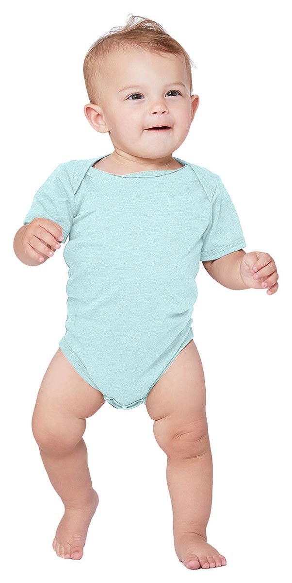 Bella + Canvas Infant Triblend Short-Sleeve One-Piece 12-18MOS ICE BLUE TRIBLND