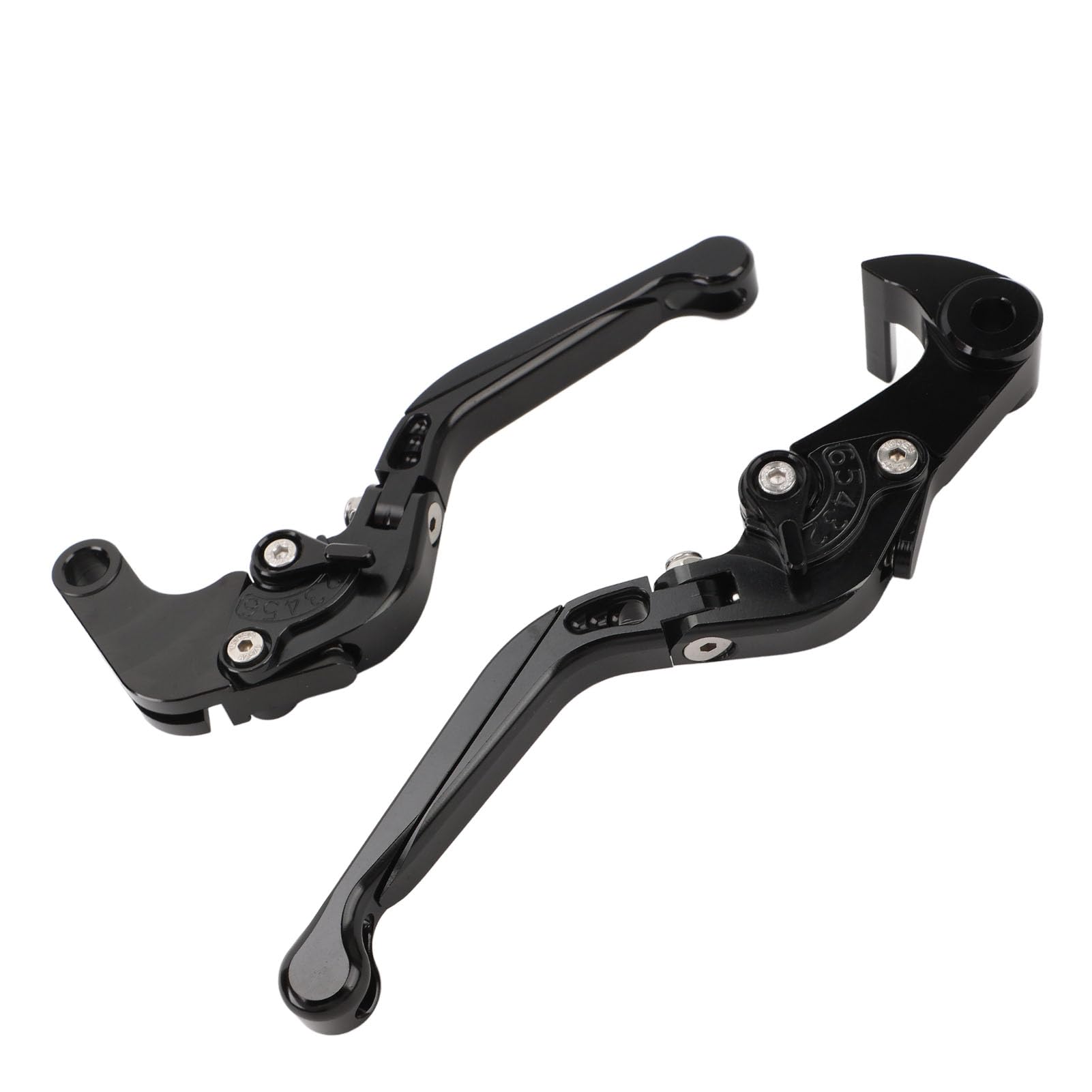 EMUKOEP Leva Frizione in Lega di Alluminio CNC Resistente Alla Corrosione per YZF-R6, Maniglia Freno Pieghevole Regolabile, 1 Paio (Nero)