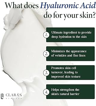 Amazon.com: CLARA'S NEW YORK | Vegan Hyaluronic Acid Facial Cream