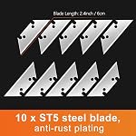 Cutter multi-angle de cisaillement, Jhua Outils à main multifonctionnels de 8'' 45 Degré jusqu'à 135 Degree Miter Shears Outil de coupe avec 10 Lames de rechange pour la coupe de chanfrein, bois doux, en plastique, PVC