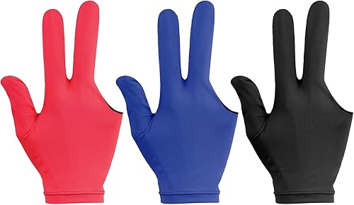 Doorslay Guantes de billar para billar, guantes de billar con 3 dedos