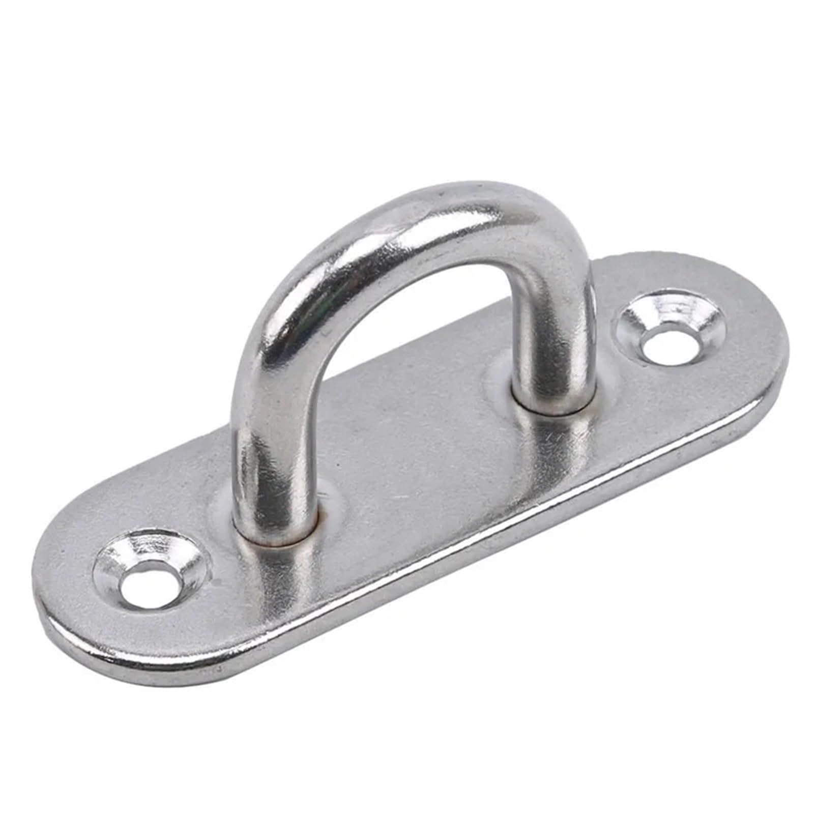 EAmrfvqt Hammock Hooks Hanger, Stainless Steel Eye Plate Hooks 2pcs Oblong Pad Mount Wall Boat Ceiling(304-m6 6x2x2.5cm)