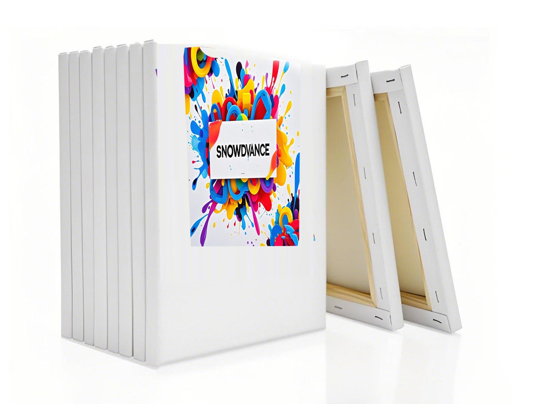 SNOWDVANCE - Lienzos Preestirados para Pintar 24 x 30 cm - Set de 10 pc - 100% Algodón - Bastidor de Madera - Sin Ácidos - Para Óleo, Acrílico y Acuarela