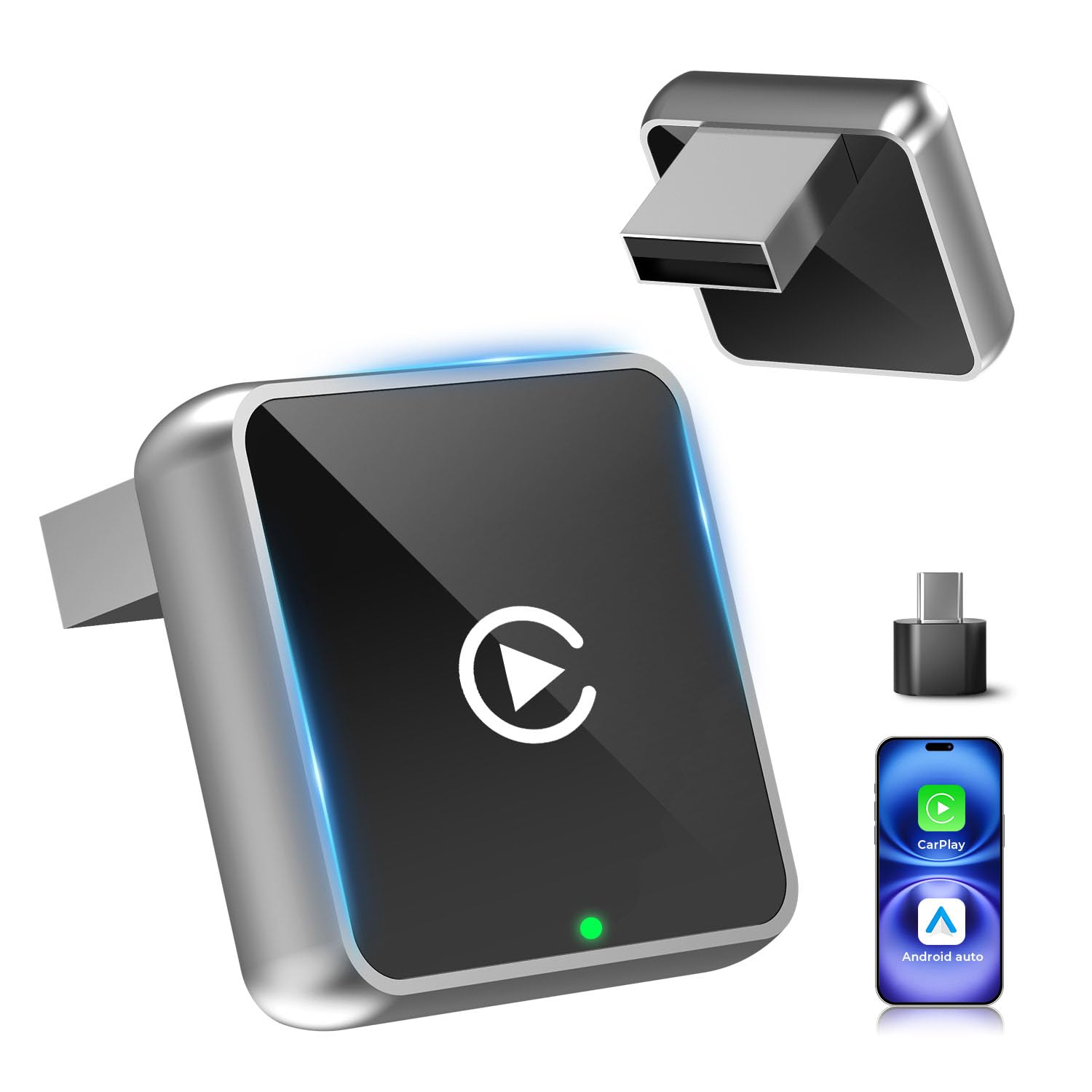 CEROAN 2-in-1 Wireless CarPlay Adapter & Android Auto Wireless Adapter with Bluetooth 5.3 & 5GHz Dual-Band WiFi - Plug & Play, Wired to Wireless, Auto Reconnect for Lag-Free iOS/Android (Mini Mode)-picture-12