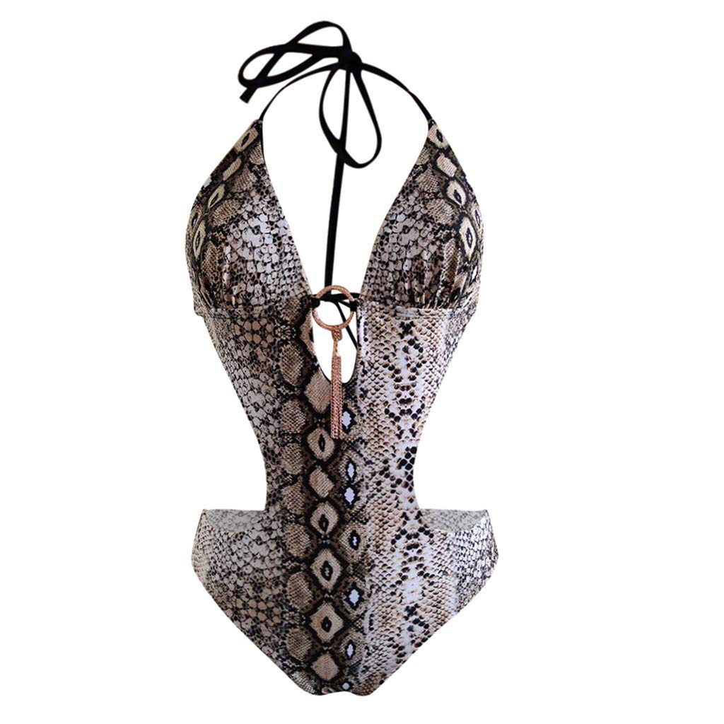 Traje de BañO Natacion Mujer Verano Trikini Cintura Alta Traje Baño Deportivo Halter Fruncido Ropa de Baño Monokini Traje de baño Modesto