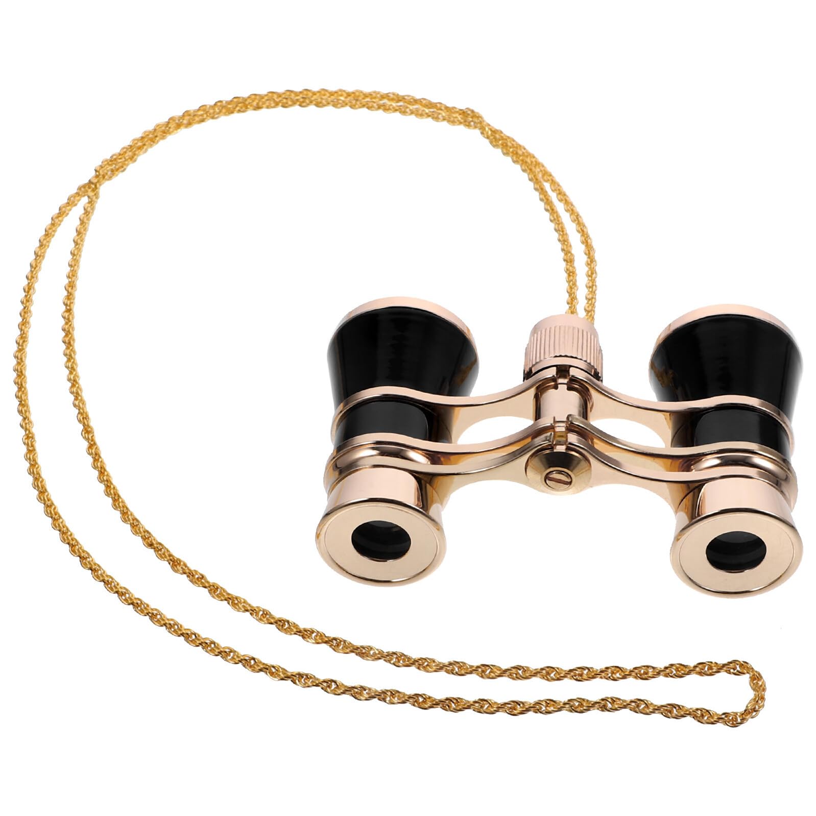 HOMSFOU Binocolo Mini Portatile con Catena in Ferro Nero per Attività Outdoor e Montagna, Design Elegante e Leggero per Concerti e Teatro