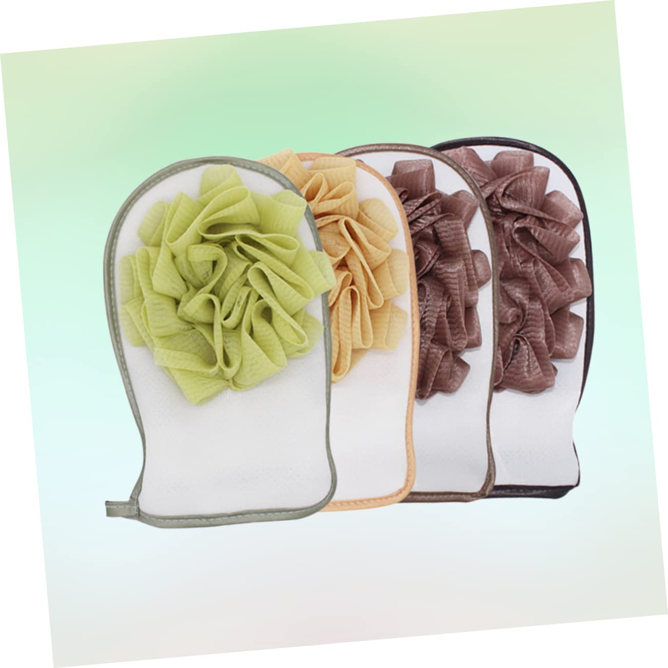 DOITOOL 6stücke Doppelseitige Peeling-handschuhe Und Badeschwamm Zur Entfernung Abgestorbener Haut Für Spa Und Zufällige Farben