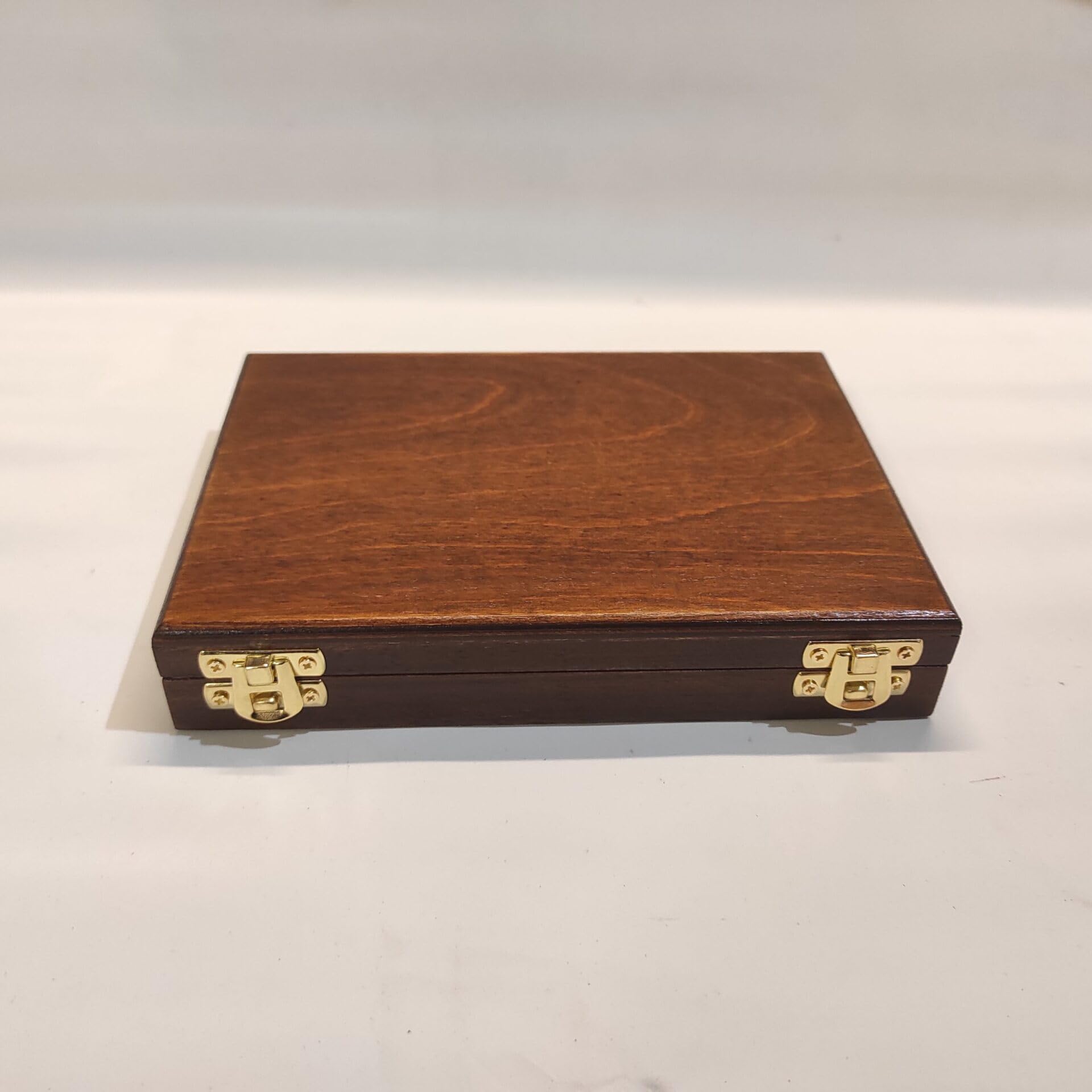 Caja para monedas de colección 6 compartimentos 50x50 mm, madera y terciopelo, numismática artesanal hecha a mano, numerada con certificado de autenticidad