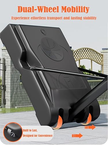 Miniatura 4 de Modernlog Aro de baloncesto para exteriores ajustable de 4 a 12 pies, aro de baloncesto portátil, sistema de portería de 16 pulgadas para niños,