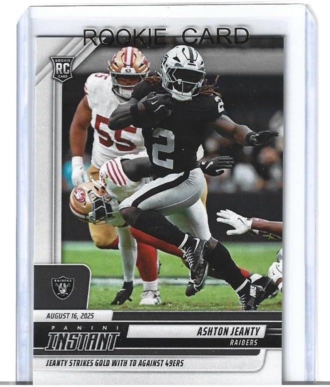 2025 Ashton Jeanty Football Rookie Card #31 Raiders Young Star Running Back Limited Edition 1 of 961
