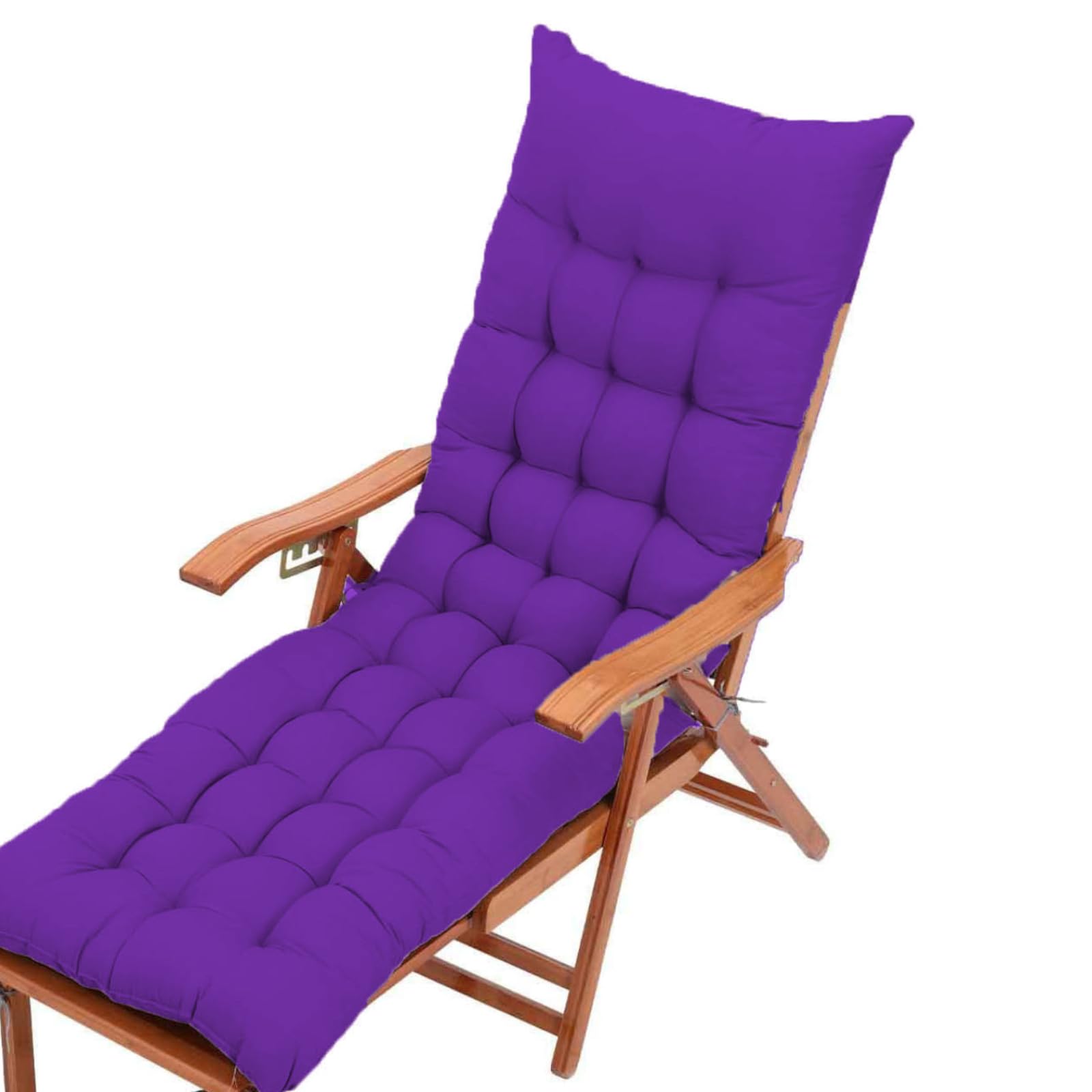 KYMMPL Durable Thick & Comfortable sun lounger cushion Garden Steamer Sunlounger Replacement Pad Outdoor & Indoor Sun Lounger Recliner Cushion Patio Furniture Cushion (Violet,140 * 40)