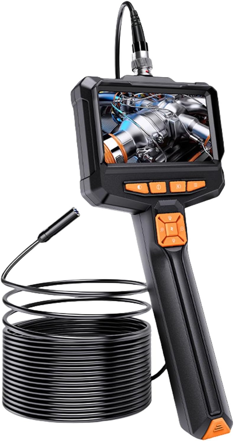 Industrial High Resolution Endoscope with 100W CMOS Camera Probe Flexible Cord Easy Operations for Inspection Handheld Industrial Endoscope with Accessories