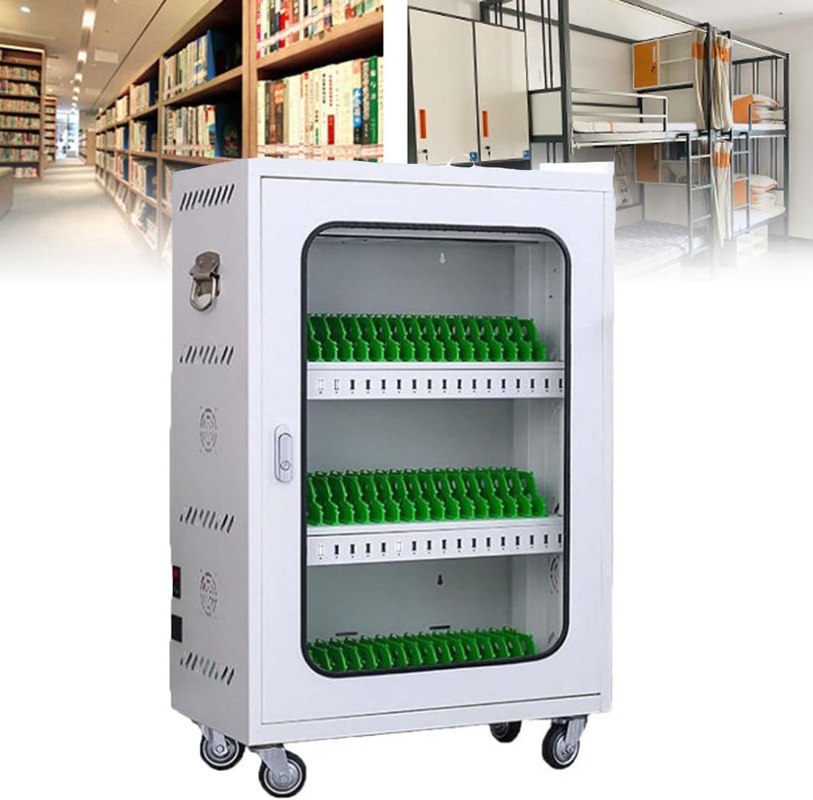 OLSKFUH Usb Charging Station For Mobile Phones And Tablets, 20-Ports Charging Cabinet For Efficient Device Storage And Charging,50slots
