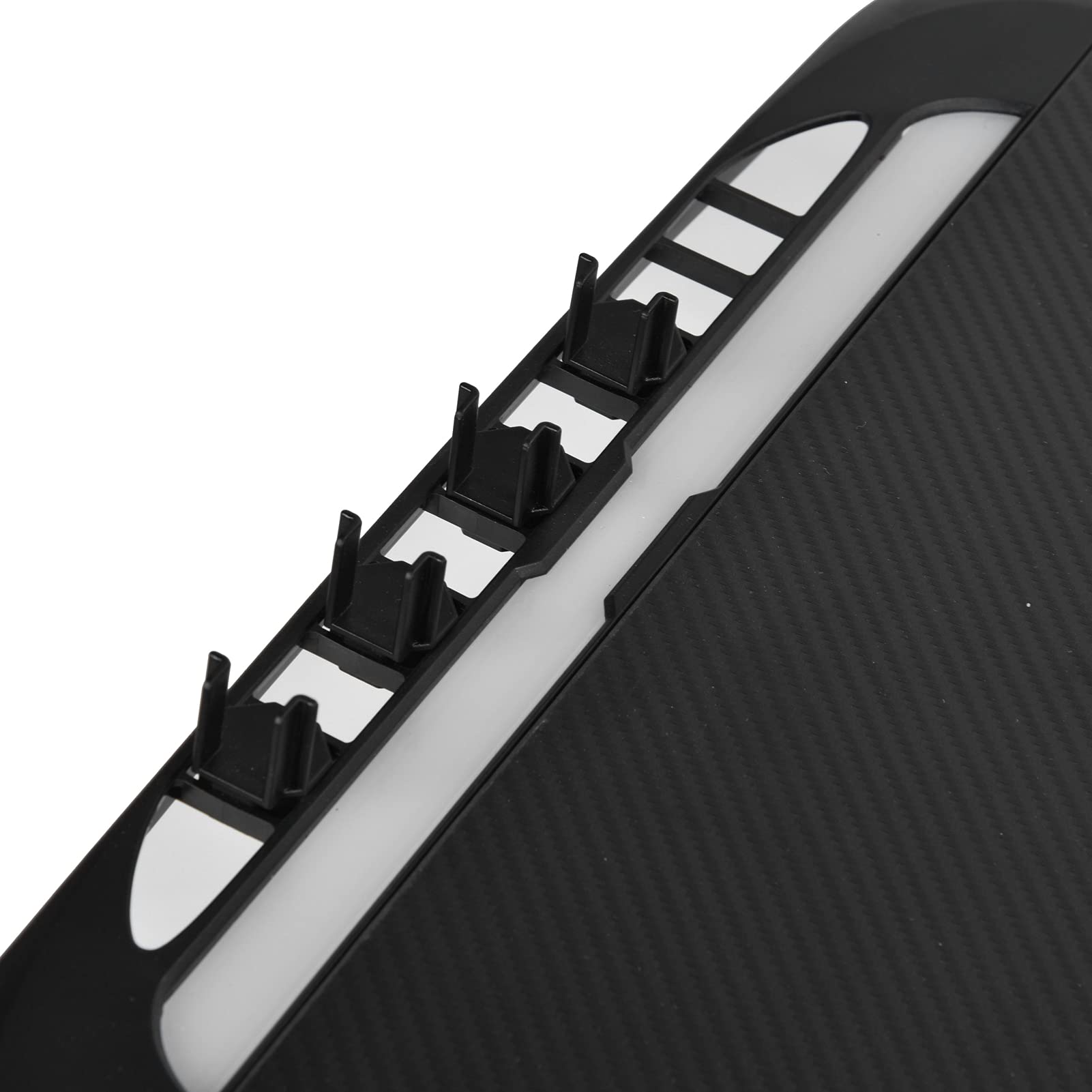 Cocoarm Biurko do Gier, Biurko Komputerowe RGB 100 X 60 X 75 Cm Z Blatem ze Wzorem Z Włókna Węglowego, Stalowe Nogi w Kształcie Litery Z, Oświetlenie do Synchronizacji Muzyki, Podkładka Pod Mysz